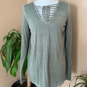 Green long sleeve top from AE